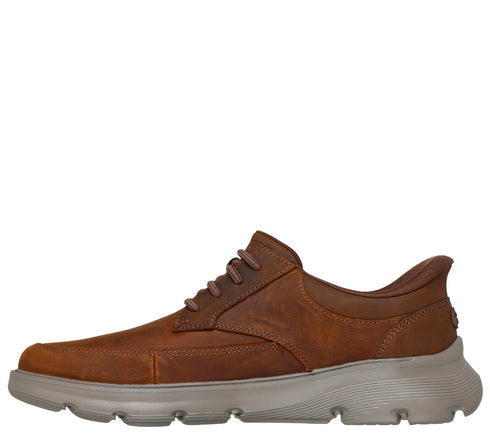 Pantofi sport, barbati, SKECHERS SLIP-INS ARCH FIT GARZA-ROWAN 205517-CDB maro, piele naturala